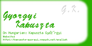 gyorgyi kapuszta business card